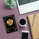 Обложка для паспорта натуральная кожа шик, 3D герб + тиснение 'ПАСПОРТ', черная, BRAUBERG, 238201