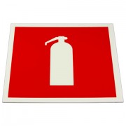 Знак пожарной безопасности 'Огнетушитель', 200*200х2мм, пластик, фотолюминесцентный, F04, код 1С/F 04