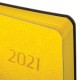 Ежедневник датированный 2021 А5 (138х213 мм) BRAUBERG 'Stylish', кожзам, желтый, 111443
