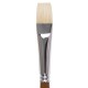 Кисть художественная профессиональная BRAUBERG ART 'CLASSIC', щетина, плоская, № 18, длинная ручка, 200721