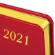 Ежедневник датированный 2021 А5 (138х213 мм) BRAUBERG 'Iguana', кожзам, красный, 111380