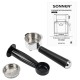 Кофеварка рожковая с дисплеем SONNEN CM-2066, ручной капучинатор, сенсор, 1 л, 950 Вт, 19 бар, 457882