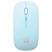 Мышь беспроводная DEFENDER Coda MB-261, 2.4 ГГц + BT, радужная подсветка, 3 кнопки + 1 колесо, 300 мАч, голубая, 52263