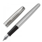 Ручка перьевая PARKER 'Sonnet Core Core Stainless Steel CT', корпус серебристый, палладиевые детали, черная, 1931509