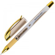 Ручка шариковая масляная с грипом BRAUBERG 'Delta Plus Gold', СИНЯЯ, пишущий узел 0,7 мм, линия письма 0,35 мм, 144256