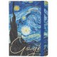 Блокнот с резинкой в клетку 96 л., А5 (145х203 мм), твердая обложка с фольгой, BRAUBERG, 'Van Gogh', 113728