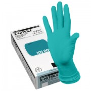 Перчатки нитриловые смотровые особо прочные удлиненные MANUAL XN809, Австрия, 25 пар (50 шт.), размер XL (очень большой), XN809-04