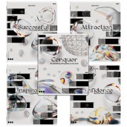 Тетради ДЭК А5 48 л. КОМПЛЕКТ 5 шт. BRAUBERG, скоба, клетка, глянцевый лак, 'WHITE MAGICAL', 404945