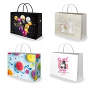 Пакет подарочный (1 штука) 45х13х33 см (XL), 'Super Wide', ассорти, глиттер, фольга, ЗОЛОТАЯ СКАЗКА, 700828