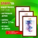 Рамка 21х30 см, небьющаяся, КОМПЛЕКТ 3 штуки, багет 17 мм, дерево, STAFF 'Classic', темно-коричневая, 391390
