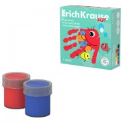 Гуашь пальчиковая ERICH KRAUSE 'Baby' с алоэ вера, 9 цветов по 20 мл, картонная упаковка, 61400