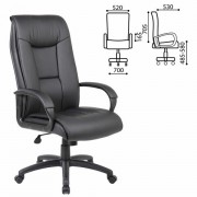 Кресло офисное BRABIX PREMIUM 'Work EX-513', экокожа, черное, 531943