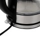 Чайник электрический SONNEN KT-6801, 1,8 л, 2200 Вт, термостойкое стекло текстура полоска, внутренняя подсветка синяя, нерж. сталь, 455143