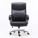 Кресло офисное BRABIX PREMIUM 'Total HD-006', НАГРУЗКА до 180 кг, экокожа, хром, черное, 531933