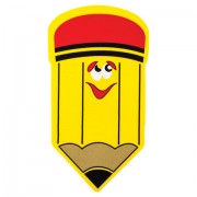 Стиратель магнитный для магнитно-маркерной доски ЮНЛАНДИЯ 'Карандаш', 55х100 мм, желтый с рисунком, 237507