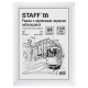 Рамка 21х30 см небьющаяся, КОМПЛЕКТ 3 шт., багет 17 мм МДФ, STAFF 'Carven', белая, 391325