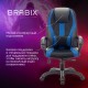 Кресло компьютерное BRABIX PREMIUM 'Rapid GM-102', экокожа/ткань, черное/синее, 532106