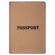 Обложка для паспорта, мягкий полиуретан, 'PASSPORT', коричневая, STAFF, 238406
