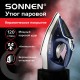 Утюг паровой SONNEN SI-6008, 2200 Вт, керамическое покрытие, антикапля, серебристый/золотой, 456998