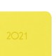 Ежедневник датированный 2021 А5 (138х213 мм) BRAUBERG 'Select', балакрон, желтый, 111402