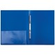 Папка с металлическим скоросшивателем и внутренним карманом БЮРОКРАТ, синяя, до 100 листов, 0,7 мм, PZ07Pblue