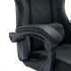 Кресло компьютерное BRABIX 'Dexter GM-135', подножка, две подушки, экокожа, черное, 532800