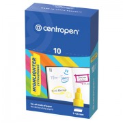 Текстовыделители CENTROPEN НАБОР 4 ЦВЕТА, с клипом, линия 1-4,6 мм, 488520403