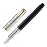 Ручка перьевая PARKER 'Sonnet Reflection GT', корпус черный, позолоченные детали, черная, 2054834