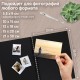 Фотоальбом 'Счастье – это моменты' 24 чёрных листа 22x30, уголки, стикеры, ручка, клей, BRAUBERG, 391310