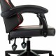 Кресло компьютерное BRABIX 'Shooter GM-123', 2 подушки, экокожа, черное/красное, 533190