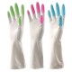 Перчатки хозяйственные виниловые SUPER КОМФОРТ, гипоаллергенные, размер M (средний) 88г, Komfi, цветные пальчики, прочные, ADM, 25590