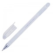 Ручка гелевая CROWN 'Hi-Jell Pastel', БЕЛАЯ, корпус тонированный белый, узел 0,8 мм, линия письма 0,5 мм, HJR-500P