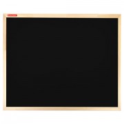 Доска для мела магнитная 50х70 см, черная, деревянная рамка, BRAUBERG 'Wood', 238803