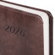 Ежедневник датированный 2026 А5 138x213 мм, BRAUBERG 'Legend', под кожу, застежка, коричневый, 117071