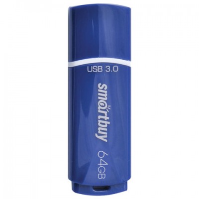 Флеш-диск 64 GB SMARTBUY Crown USB 3.0, синий, SB64GBCRW-Bl