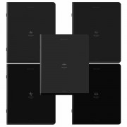 Тетради ДЭК А5 48 л. КОМПЛЕКТ 5 шт. BRAUBERG скоба, клетка, SoftTouch, 'Ритм', 404915