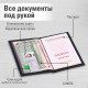 Обложка для паспорта 'Passport map', экокожа soft-touch, черная, STAFF, 238760