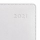 Ежедневник датированный 2021 А5 (148х218 мм) GALANT 'White', кожзам, белый, 111523