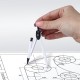 Готовальня ПИФАГОР, 8 предметов: циркуль 120 мм, чертежные принадлежности, металлический пенал, 210859