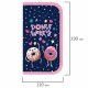Пенал ПИФАГОР, 2 отделения, ламинированный картон, 19х11 см, 'Comic donuts', 273482