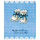 Фотоальбом BRAUBERG 'Baby shoes' на 200 фото 10х15 см, твердая обложка, термосклейка, голубой, 39114, 391147