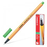 Ручка капиллярная STABILO 'Point 88', ЦВЕТ ЛИСТВЫ, корпус оранжевый, линия письма 0,4 мм, 88/43