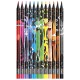Карандаши цветные MAPED 'COLOR PEP'S Black Monster', 12 цветов, трехгранные, 862612