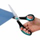 Ножницы BRAUBERG SOFT GRIP, НАБОР 3 штуки (140, 190, 230 мм), эргономичные черно-бирюзовые ручки, ВЫГОДНАЯ УПАКОВКА, 238411