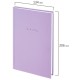 Блокнот А5 134х206 мм, 80 л., твёрдый, клетка, BRAUBERG 'Minimal', сиреневый, 116440
