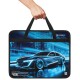 Папка на молнии с ручками BRAUBERG А4, 1 отделение, пластик, 80 мм, 'Night driver', 272169
