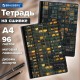 Тетрадь А4 96 л. BRAUBERG, на сшивке с корешком, клетка, обложка картон, 'Многоэтажки', 405285