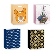 Пакет подарочный (1 штука) 11х6х15 см (S), 'Collection Small', ассорти, глиттер, фольга, пушистый хвостик, ЗОЛОТАЯ СКАЗКА, 700803