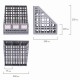 Лоток вертикальный для бумаг BRAUBERG 'MAXI Plus', 240 мм, 3 отделения, сетчатый, сборный, серый, 237014