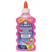 Клей для слаймов канцелярский с блестками ELMERS 'Glitter Glue', 177 мл, розовый, 2077249